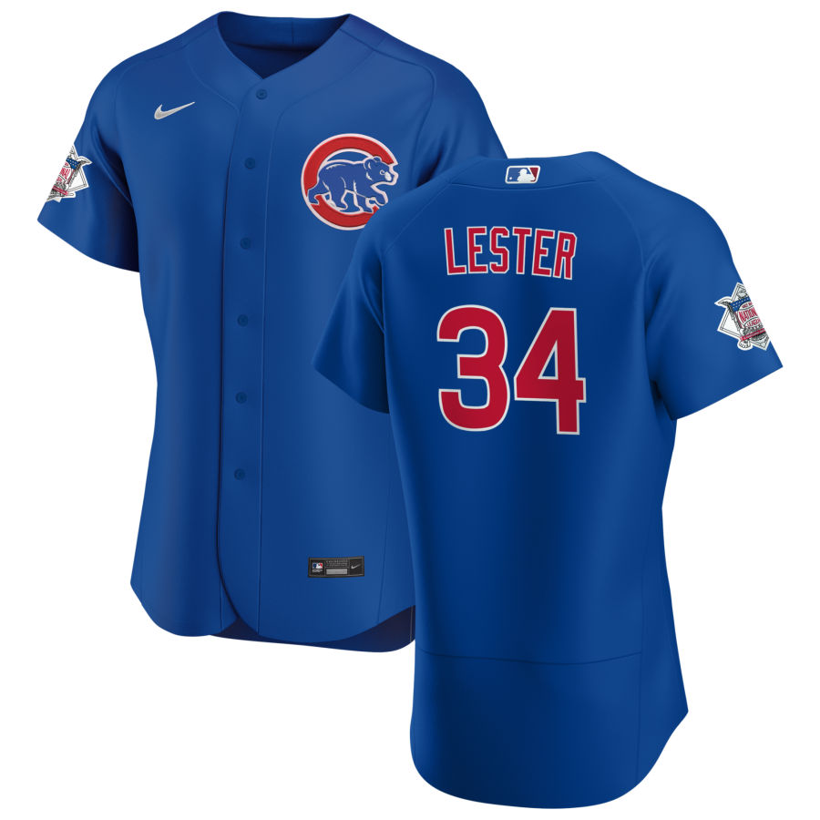 Chicago Cubs 34 Jon Lester Men Nike Royal Alternate 2020 Authentic Player Jersey